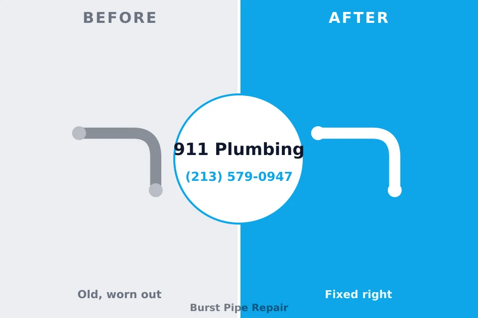 Before and after: plumbing repair Byrdstown, TN